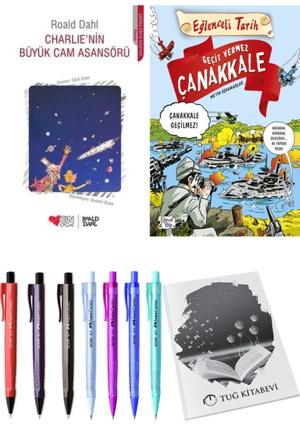 Geçit Vermez Çanakkale ve Charlie'nin Büyük Cam Asansörü 2'li Set - Kalem