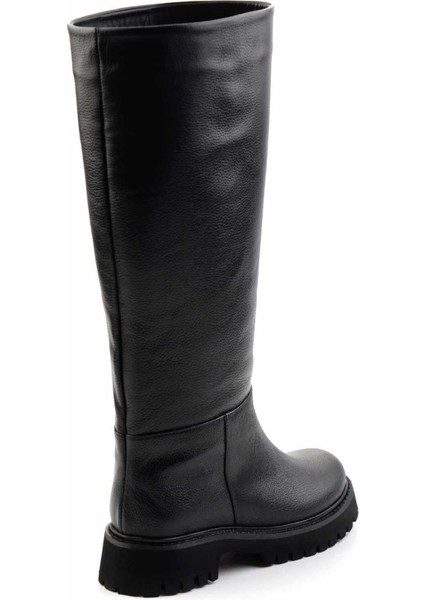 Siyah Hakiki Deri Kadın Çizme K03666552003 fırsatları