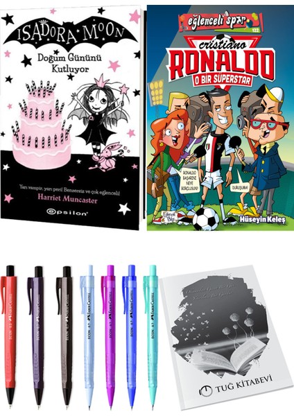 Cristiano Ronaldo O Bir Süperstar ve Isadora Moon 4 Doğum Gününü Kutluyor 2'li Set - Kalem