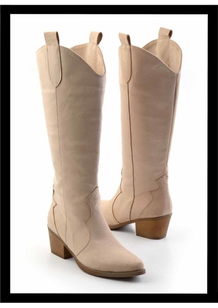 Camel Süet Kadın Çizme K03069010502