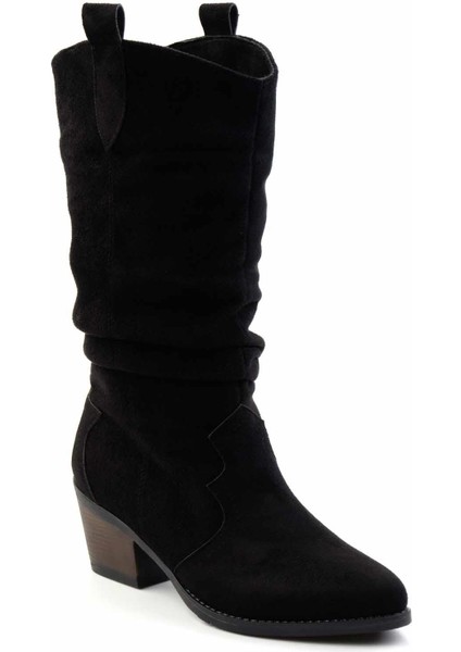 Siyah Süet Kadın Çizme K03069010002 modelleri