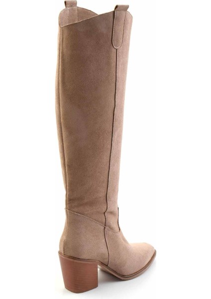 Vizon Süet Kadın Çizme - K03192183502 fırsatları