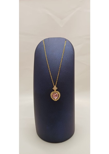 316 L Paslanmaz Çelik Gold/altın Pembe Kalp Kolye modelleri