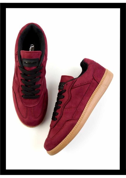 Bordo Süet Kadın Sneaker K01591512502