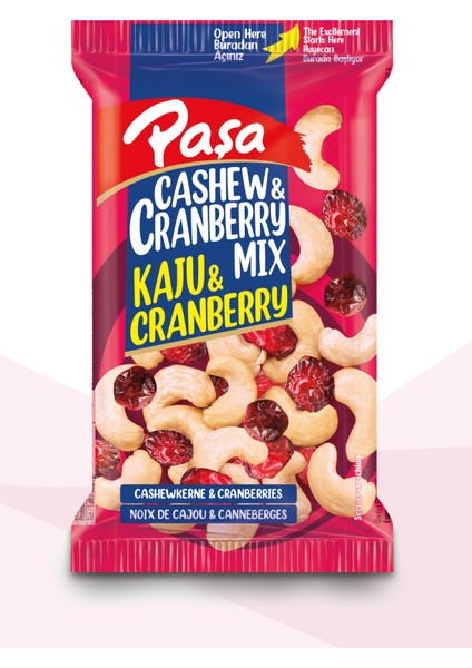 Paşa Kuruyemiş Çiğ Kaju & Turna Yemişi 40 gr x 12 Adet (Toplam 480 Gr)