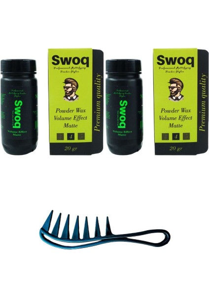 Saç Şekillendirici Pudra Wax No:1 20GR X2 Adet & Şekil Tarağı