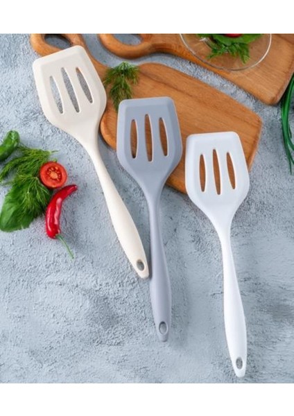 Beyaz Silikon Spatula 29 cm, dayanıklı ve kullanışlı mutfak gereci