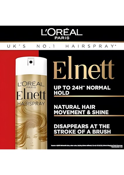 Elnett Düz Saçlar İçin Hacim Veren Güçlü Tutuş Saç Spreyi 400 ml