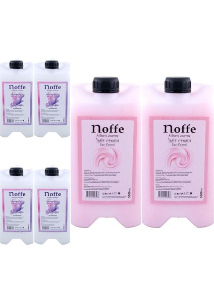 Şampuan 5000ML X4 Adet Noffe Saç Kremi 5000ML X2 Adet