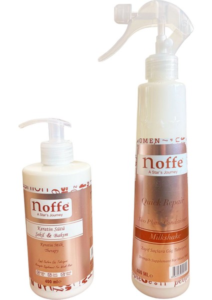 Keratin Sütü 400ml Bakım & Şekil & Onarım & Elektriklenme Önleyici & Noffe Milk Fön Suyu 400ml fiyatları