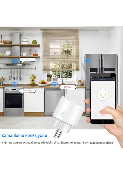 Mini Elektrik Wifi Akıllı Priz Soket Duvar Çok Uzaktan Kumanda Akıllı Yaşam Beyaz fiyatları