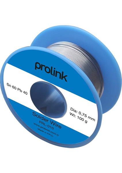 PRL-010 0.75 mm 100 gr Lehim Teli SN60 PB40;PROLINK