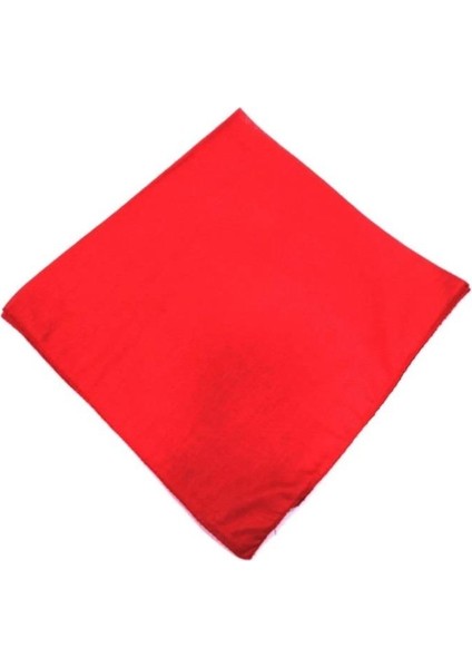 Ükb-Düz Renk Kırmızı Kare Bandana 50*55 Cm