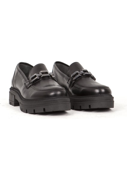Kadın Loafer Kalın Taban Tokalı Makosen Ayakkabı Br 44282 Siyah fiyatları