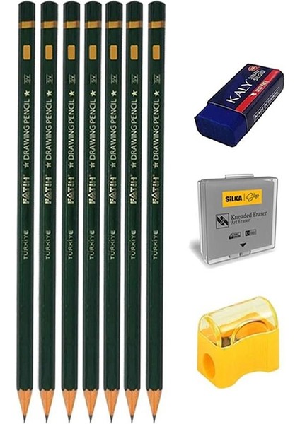 Aydınger Kağıdı A4 83 gr 25'li 1 Paket Eskiz Kağıdı Fatih Dereceli Kalem Hamur Silgi Sınav Silgisi Kalemtraş