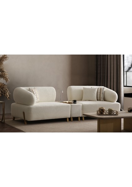 Ramona Kanepe - Iç Sehpalı - Antik Gold - Premium