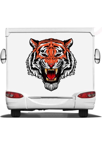 Kaplan Tiger Sticker Araba Oto Motosiklet Karavan Sticker 00246