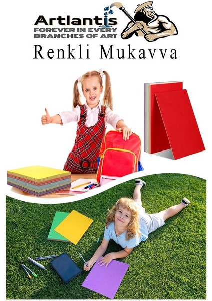 Renkli Mukavva 5 Renk 35X50 cm 1 Paket Sert Renkli Karton 1.0 mm Okul Okul Öncesi Anasınıfı Hobi Etkinlik