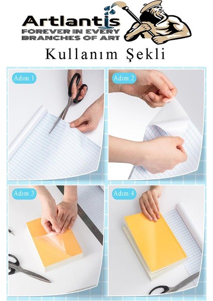 Yapışkanlı Şeffaf Asetat 2 Adet 45CM x 2 Metre Djfix Kendinden Yapışkanlı Şeffaf Rulo Asetat Transparan Soğuk Laminasyon