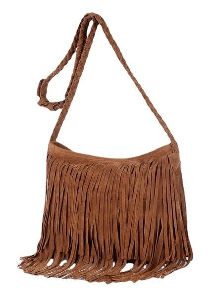 Püsküllü Polar Vintage Omuz Askılı Çanta (Yurt Dışından)