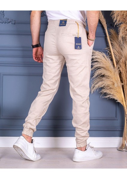 Jogger Pantolon Bel ve Paça Lastikli Ince Yazlık PNT731