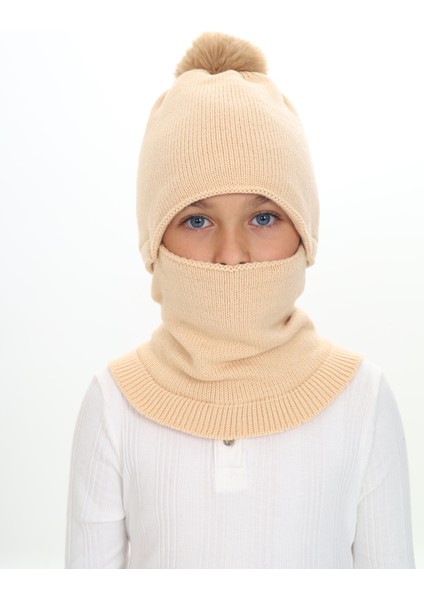 Kız Çocuk Bere Boyunluk Kar Maskesi 4-10 Yaş fırsatları