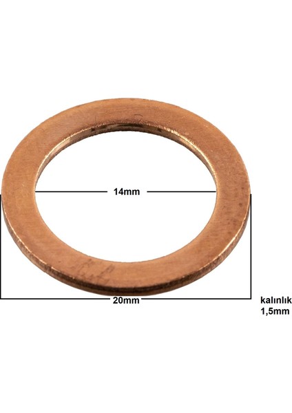 Yağ Karter Tapa Pulu Karter Tapa Pulu Bakır 20MM 3 Adet Gönderilir