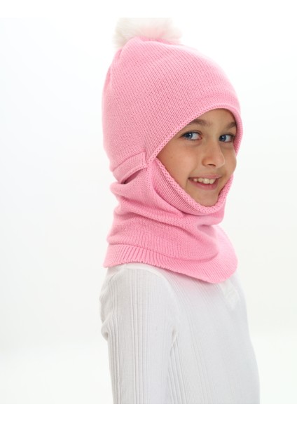 Kız Çocuk Bere Boyunluk Kar Maskesi 4-10 Yaş fiyatları