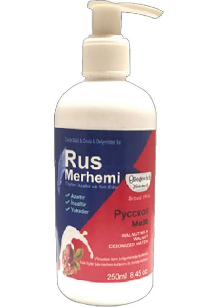 Rus Merhemi Tüylere Krem Glgn 250 ml Ceviz Sütlü & Cevizli Rus Merhemi Aslh90028