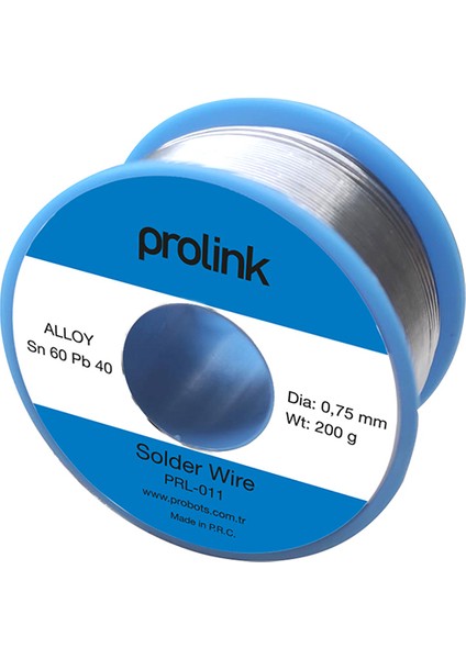 PRL-011 200 gr SN60 PB40 0,75 mm Makara Lehim;prolink