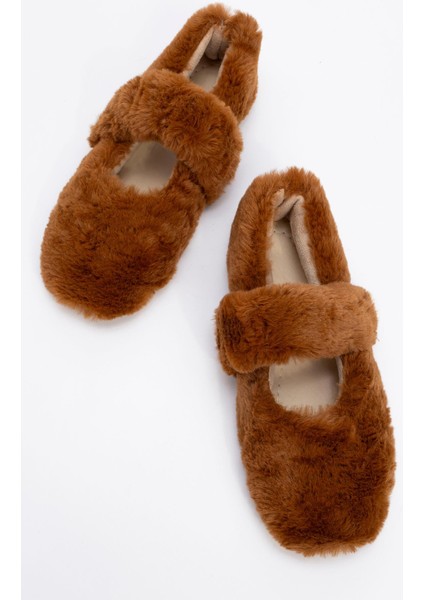 Kadın Kürklü Cırtlı Ev Babeti Taba modelleri