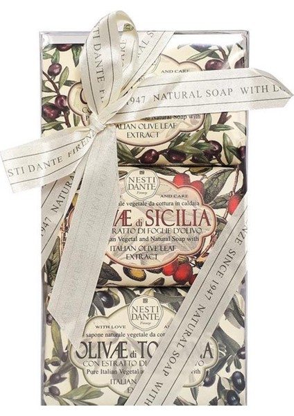 Olivae Sabun Seti 3x150gr | Genel Bakım | Puglia, Sicilla, Toscana