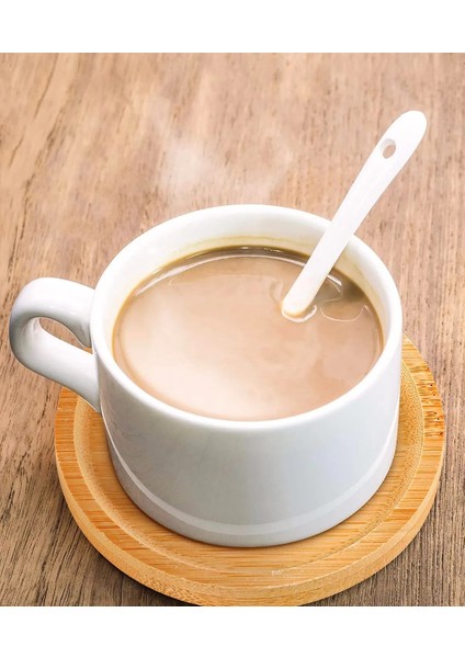 6 Adet Yuvarlak Bambu Altlık, Bardak Altlığı, Fincan Tabağı, Çay Tabağı Altlığı
