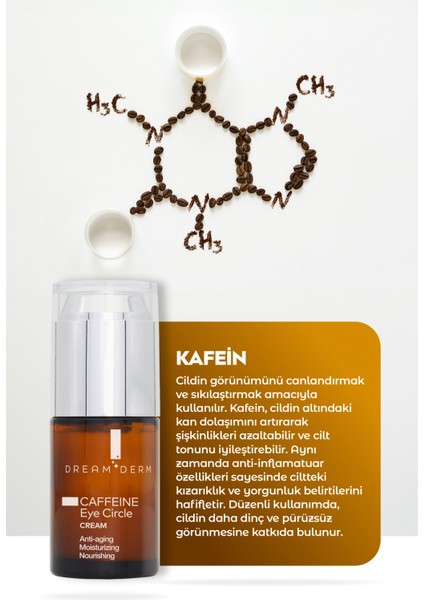 Kafeinli Anti-aging Göz Çevresi Kremi - Ince Çizgi Karşıtı 30 ml fırsatları