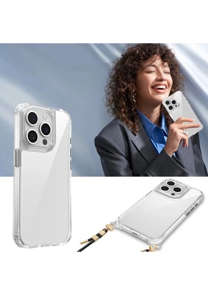 Apple Iphone 14 Pro Kılıf Airbagli Takılabilir Askı Aparatlı Snap Silikon Arka Kapak Telefon Kılıfı