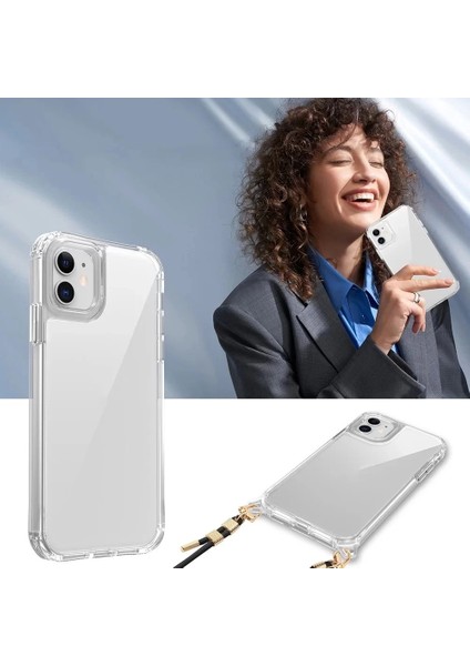 Apple Iphone 11 Kılıf Airbagli Takılabilir Askı Aparatlı Snap Silikon Arka Kapak Telefon Kılıfı