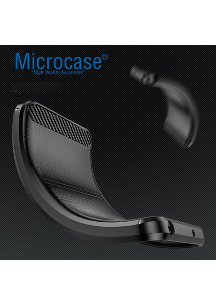 Realme 12+ /12 Plus ile Uyumlu Brushed Carbon Fiber Silikon Kılıf - Siyah AL3332 fırsatları