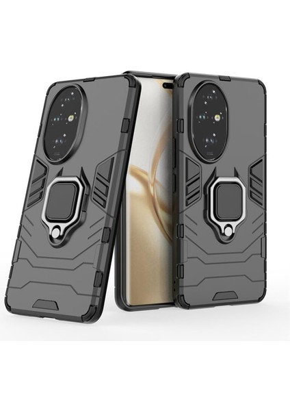 Honor 200 ile Uyumlu Batman Serisi Yüzük Standlı Armor Kılıf - Siyah AL3349