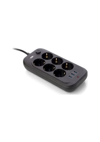Tekli Akım Korumalı 3 Adet USB Girişli Priz 3400