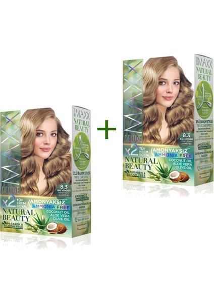 2 Paket Natural Beauty Amonyaksız Saç Boyası 8.3 Bal Köpüğü