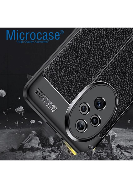 Honor 200 Pro ile Uyumlu Leather Serisi Deri Efekt Silikon Kılıf - Siyah AL3337 fırsatları