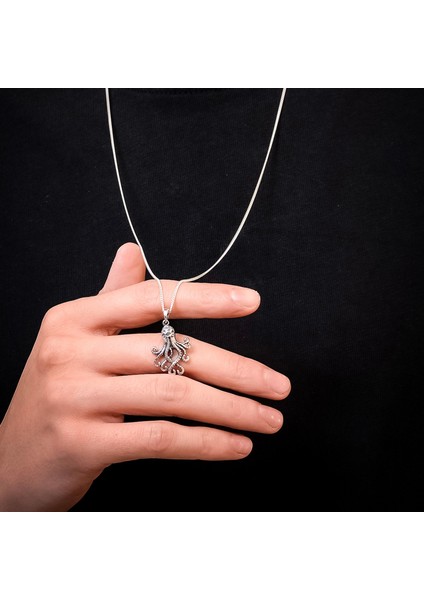 Gümüş Ahtapot Kolye 925 Ayar Gümüş Ahtapot Figürlü Unisex Kolye fiyatları