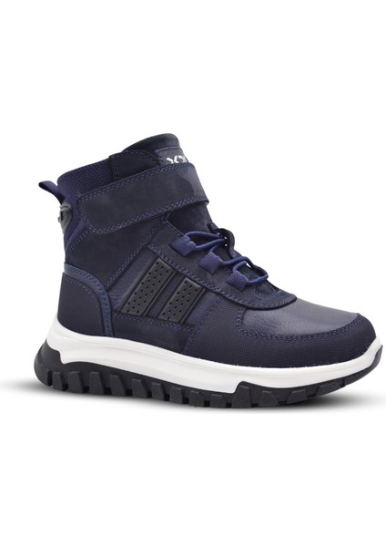 Worf Tek Cırtlı Deri Anatomik Erkek Çocuk Bot Lacivert