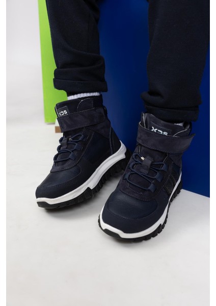 Worf Tek Cırtlı Deri Anatomik Erkek Çocuk Bot Lacivert fiyatları