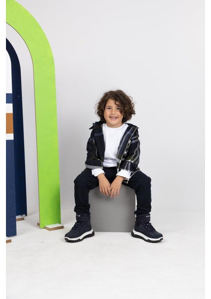 Worf Tek Cırtlı Deri Anatomik Erkek Çocuk Bot Lacivert modelleri