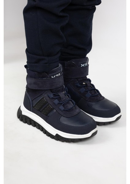 Worf Tek Cırtlı Deri Anatomik Erkek Çocuk Bot Lacivert indirimleri