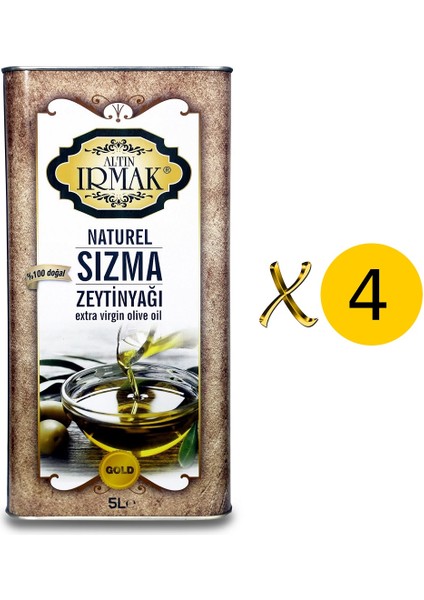 Altın ırmak Natürel Sızma Zeytinyağı 5 x 4 = 20 lt