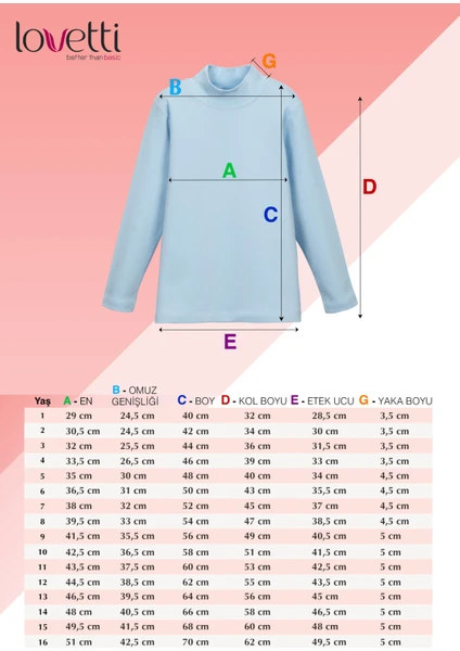 Pudra Pembe Basic Kışlık Yarım Balıkçı Yaka Uzun Kollu Kız Çocuk Tişört