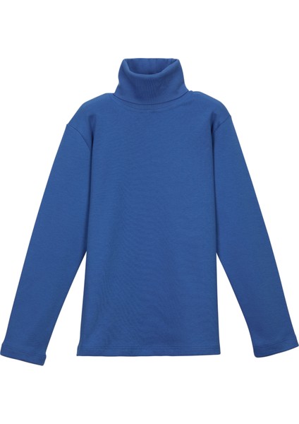 Saks Basic Kışlık Tam Balıkçı Yaka Uzun Kollu Kız Çocuk Tişört