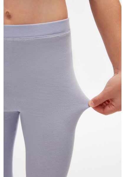 Açık Lila Basic Kız Çocuk Yazlık Tayt modelleri